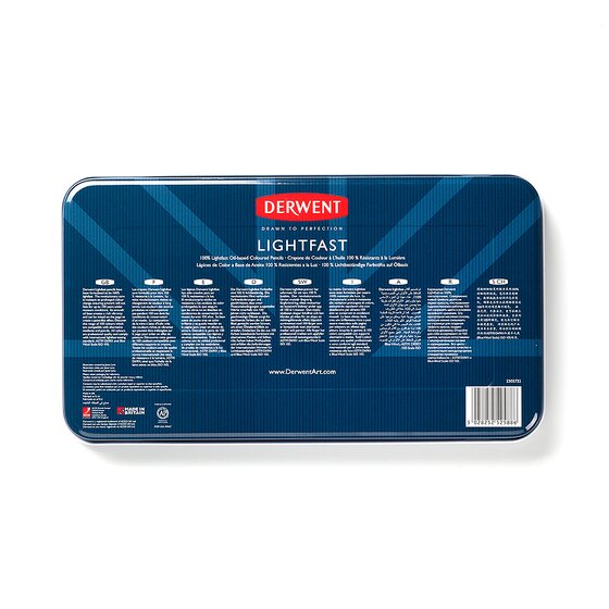 Набір олівців олійних "Lightfast", 72 кол., метал. коробка, Derwent 2