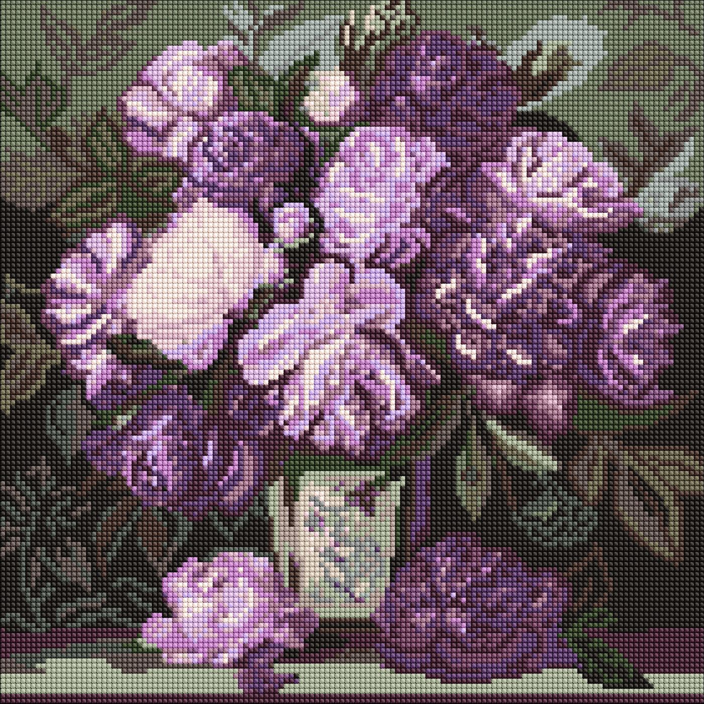 Набір з алмазною мозаїкою "Мелодія пелюсткових барв" 40*40 см, AMO20038 ТМ "Ідейка"