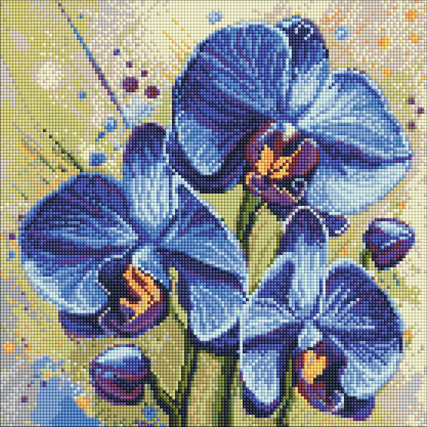 Набір з алмазною мозаїкою "Ніжна орхідея" 40*40 см, AMO20275 ТМ "Ідейка"