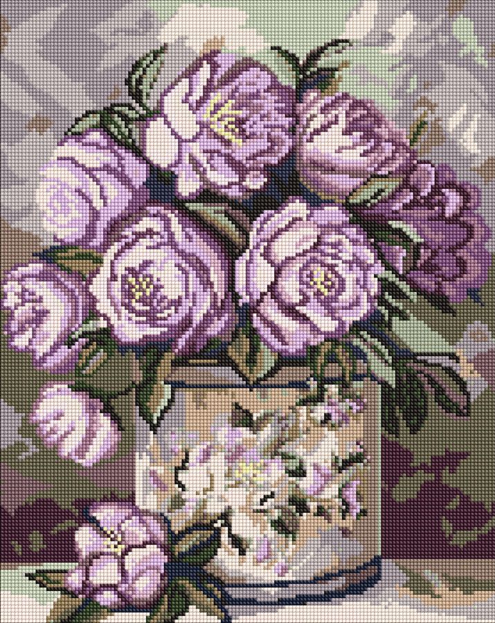 Набір з алмазною мозаїкою "Свіжі пелюстки" 40*50 см, AMO20043 ТМ "Ідейка"