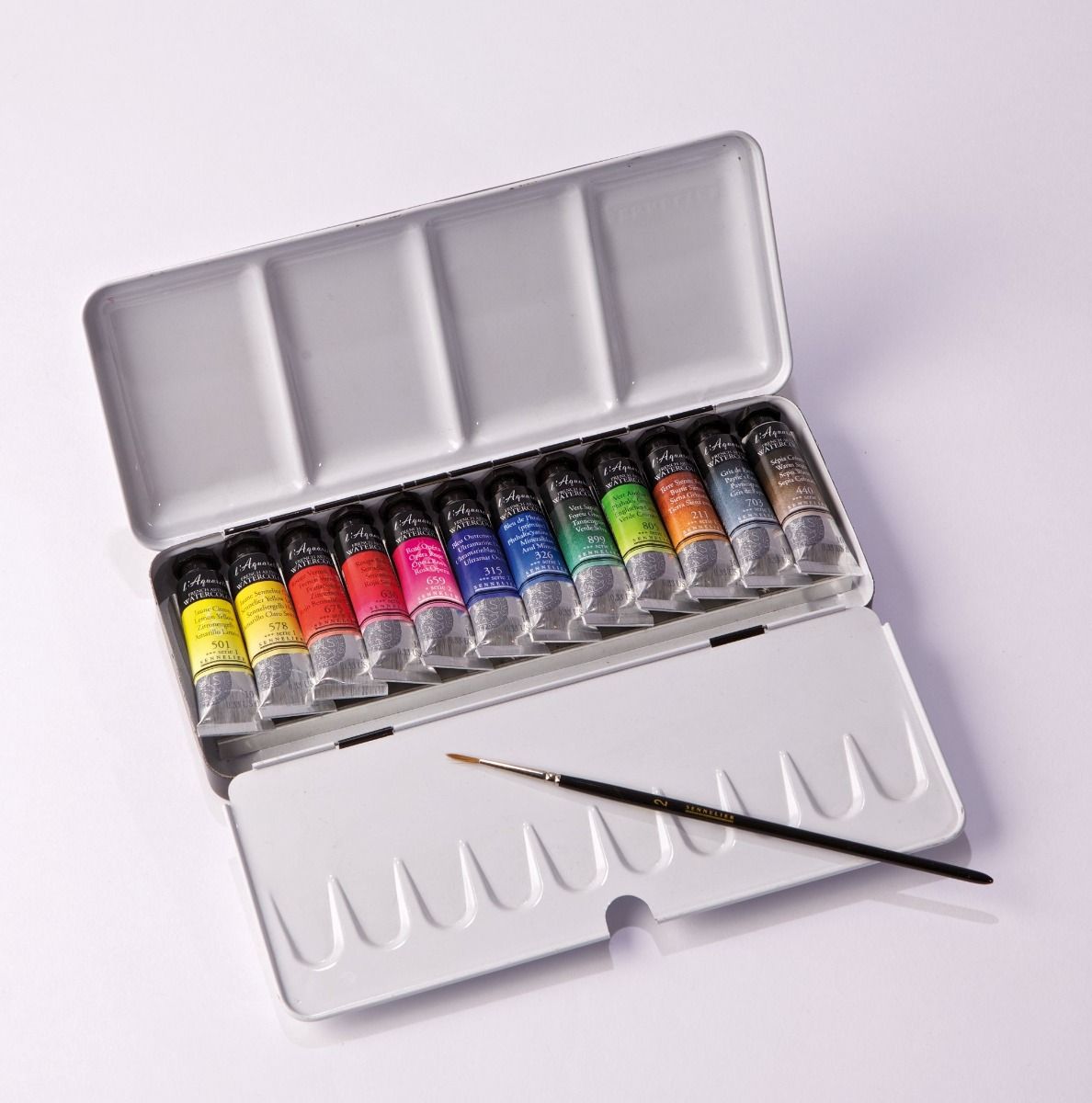 Набір акварельних фарб "Sennelier" L’Aquarelle, 12 туб по 10 мл, металевий пенал-палітра, N131611 2