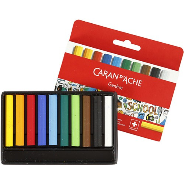 Outlet40 Пастель воскова перманентна 10 кол. Caran d’Ache School Line карт. бокс, 7002.710/1026371 1