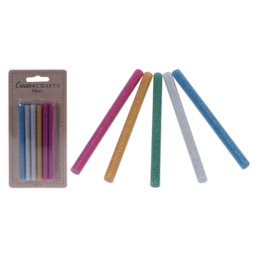 Outlet60 Стрижні для клейового пістолета 0,7*10 см (12 шт.), кольорові, CY8611830/1028647