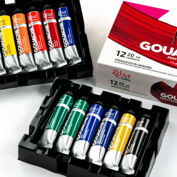 Набір гуашевих фарб, 12*20 мл, ROSA Gallery 3
