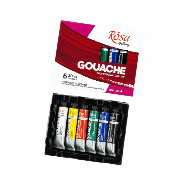 Набір гуашевих фарб, 6*20 мл, ROSA Gallery 2