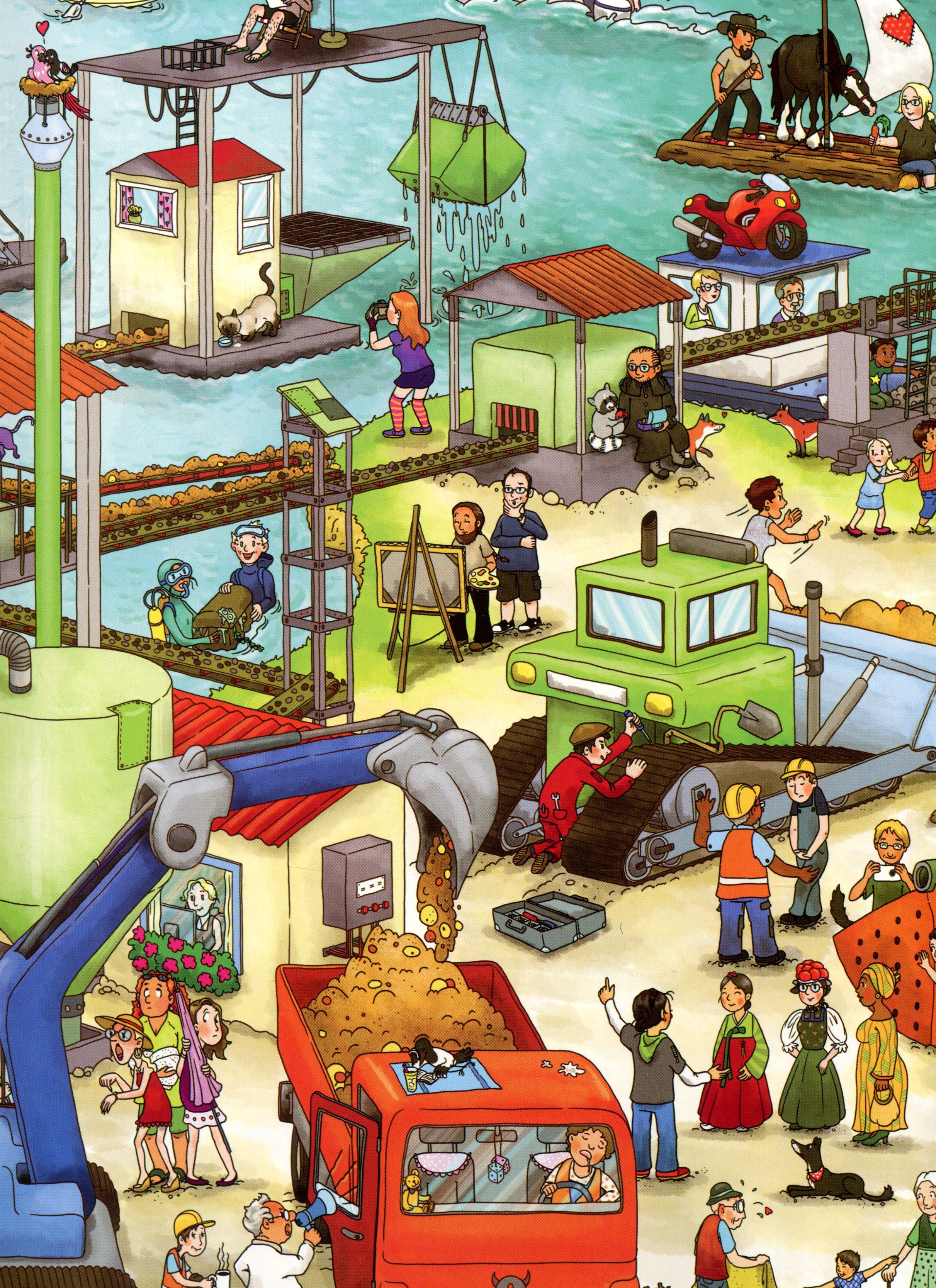 Книга "Ґьонтґен І. Великий віммельбух. На будівництві" (у) (5200) 5