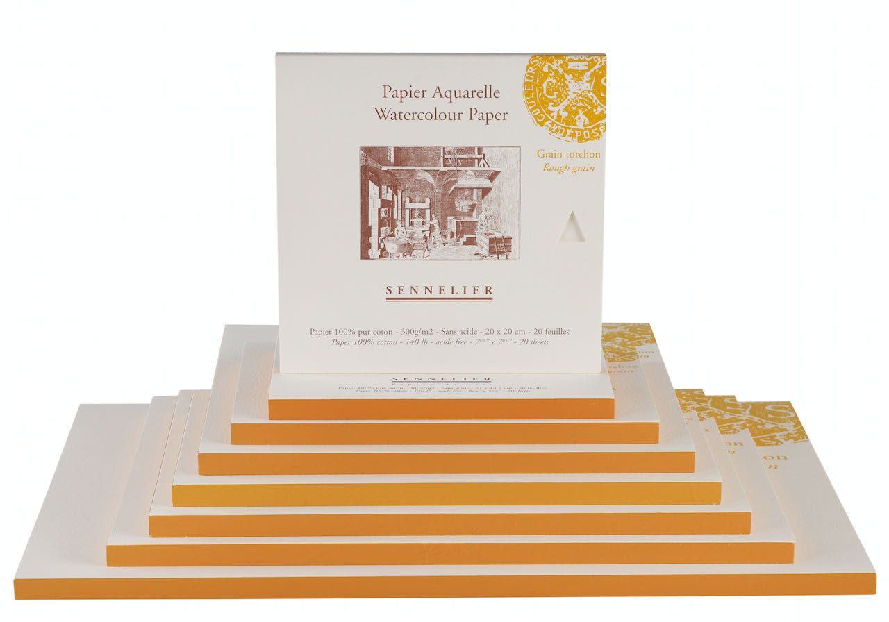 Склейка для акварелі "Sennelier" 20 арк., крупне зерно, 300 г/м, 26*18 см, N139855 1