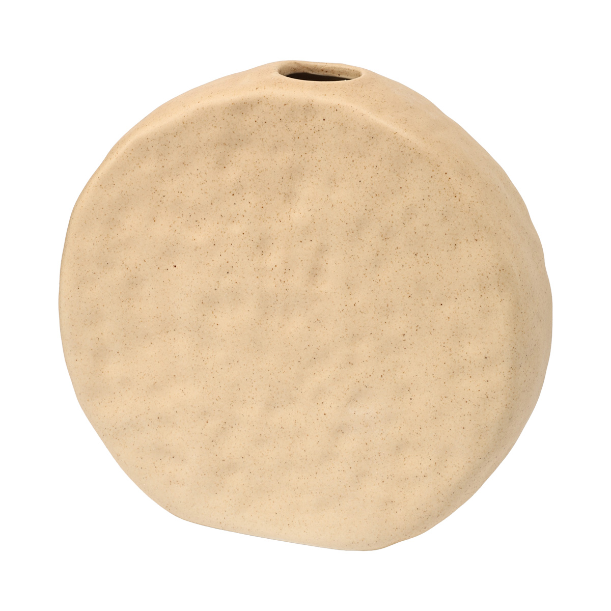 Ваза "Round", бежевая, h 16,5 см