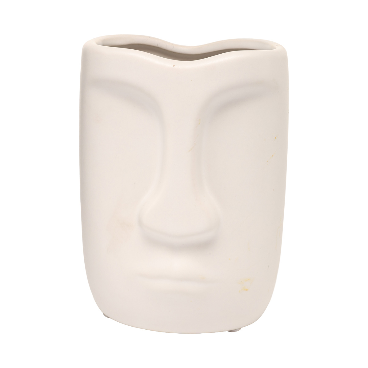 Ваза "Лицо", белая, h 17 см