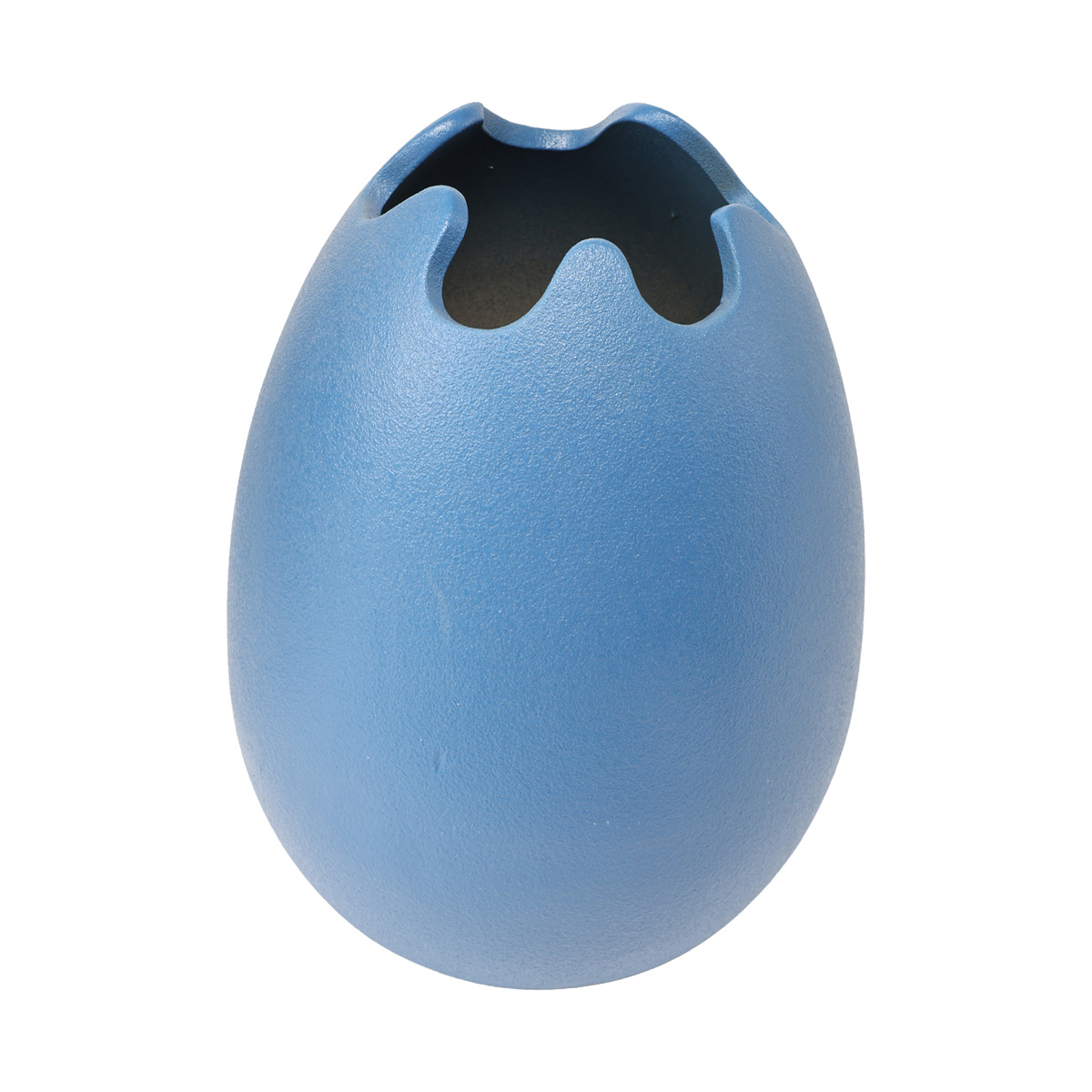 Ваза керамическая, абстрактная, синяя, h 21 см