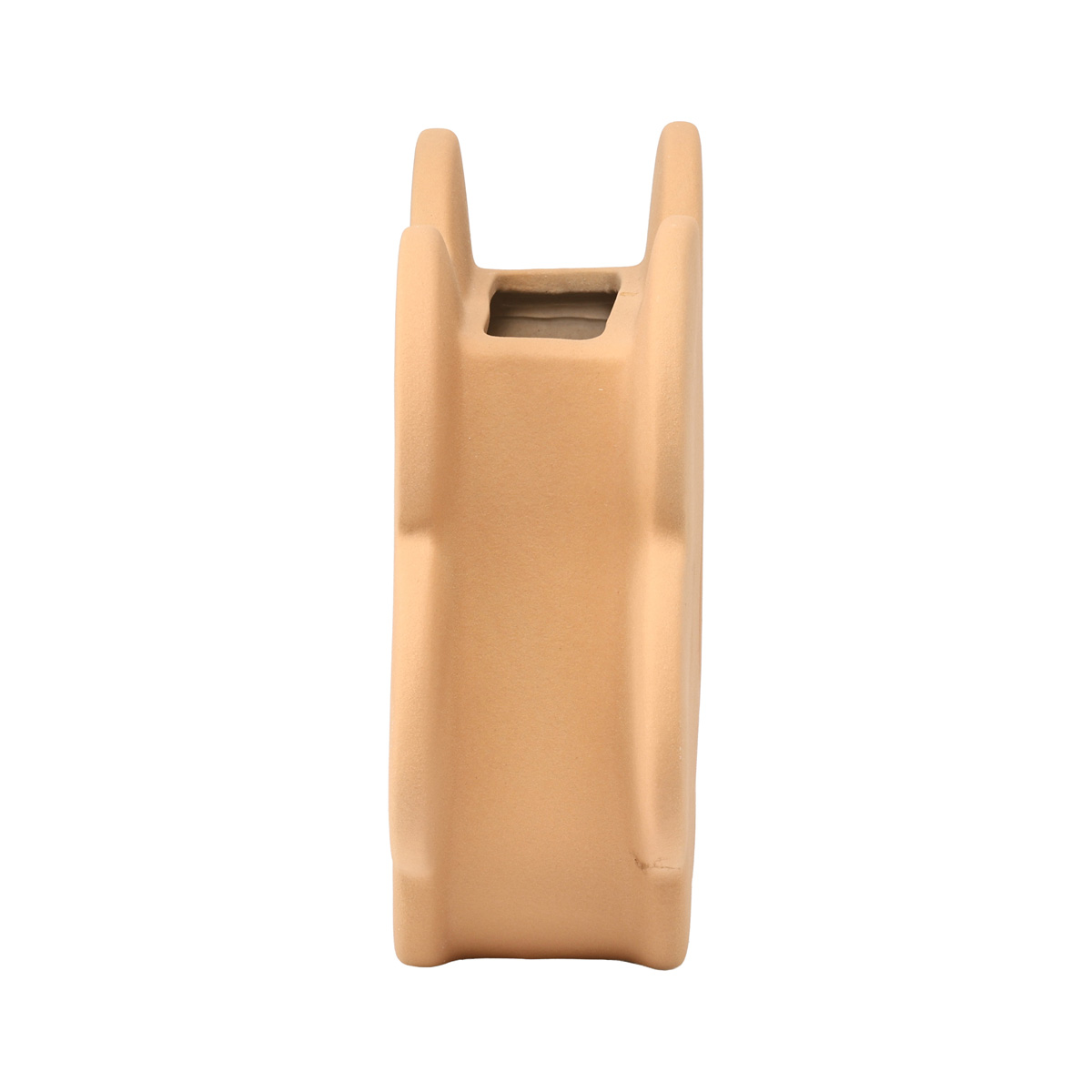 Ваза в форме цветка бежевая h 16,5 см 1