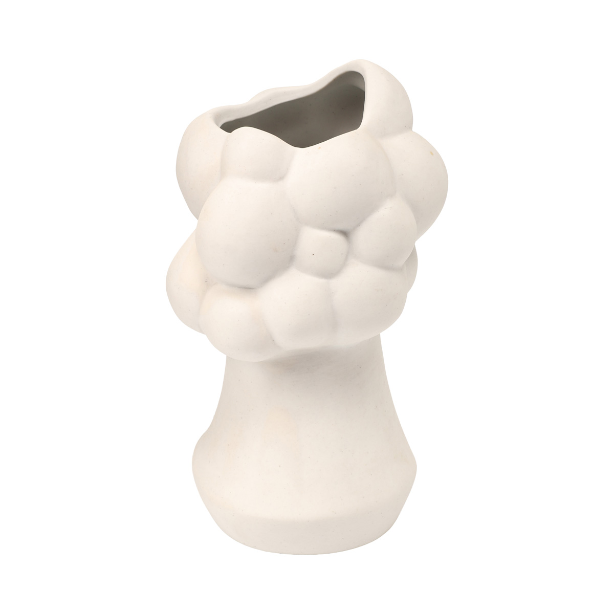 Ваза, абстрактна, белая, 16 см