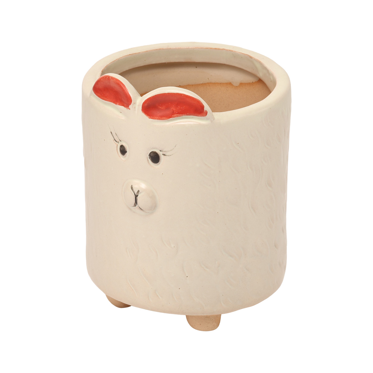 Кашпо "Белый щенок’’, d 6 см