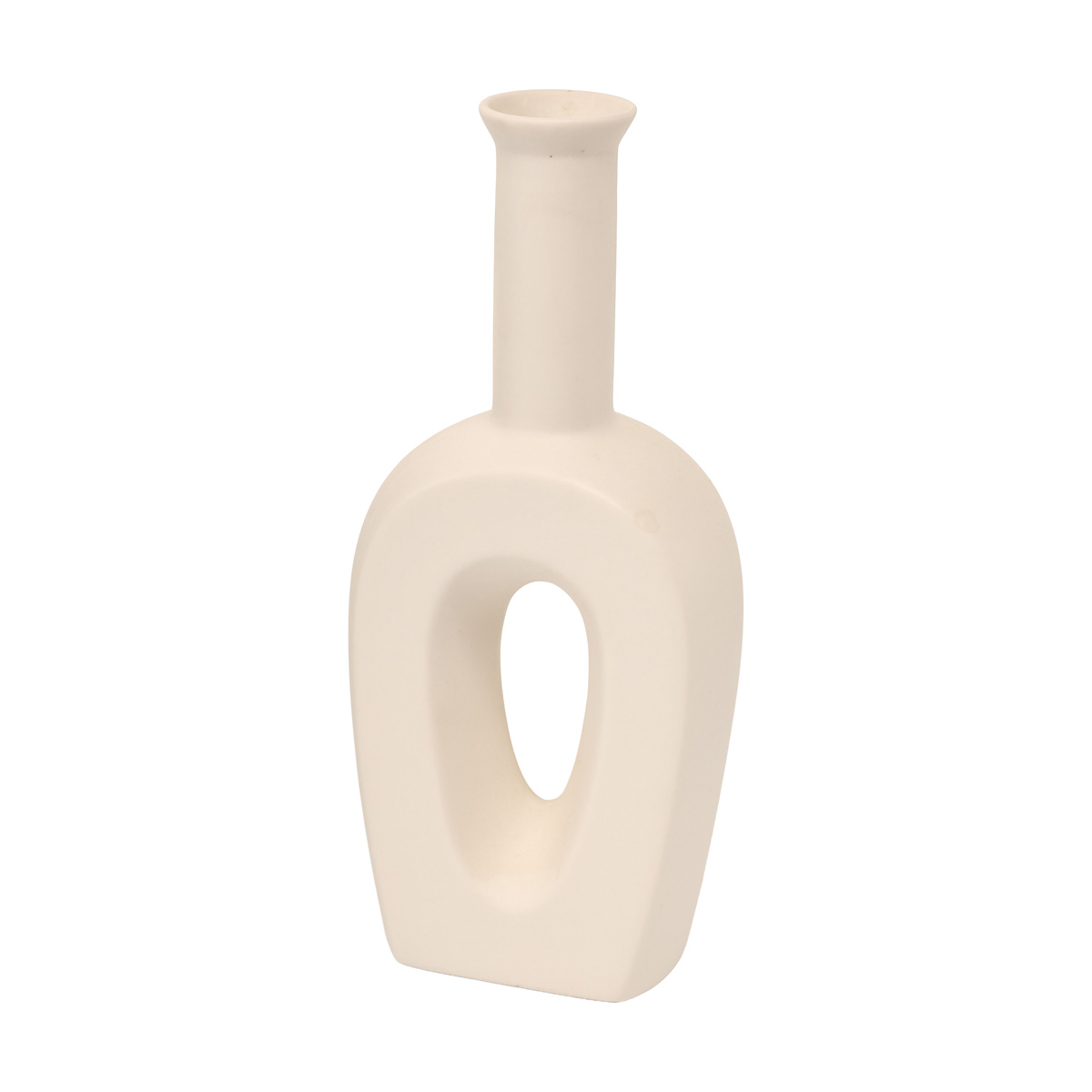 Современная ваза для цветов, белая, 25,5 см