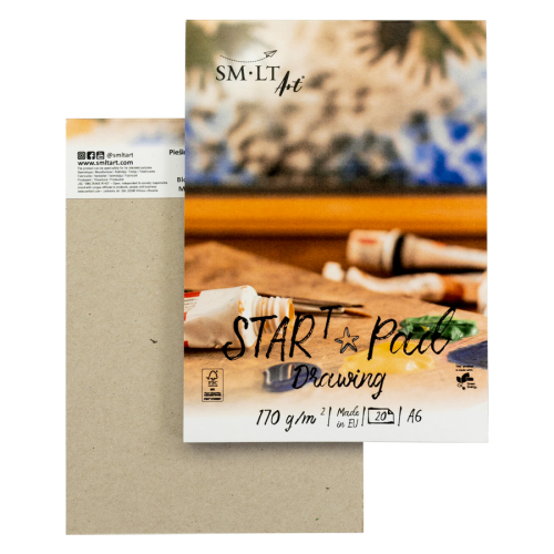 Склейка для рисунку STAR T, А6 (10,5*14,8 см), 170 г/м2, 20 арк., Smiltainis