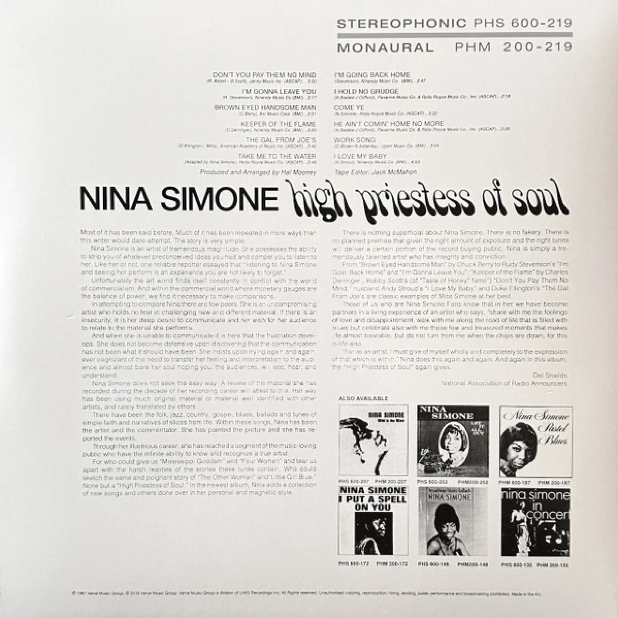 Вінілова платівка Nina Simone: High Priestess Of Soul [LP] 4