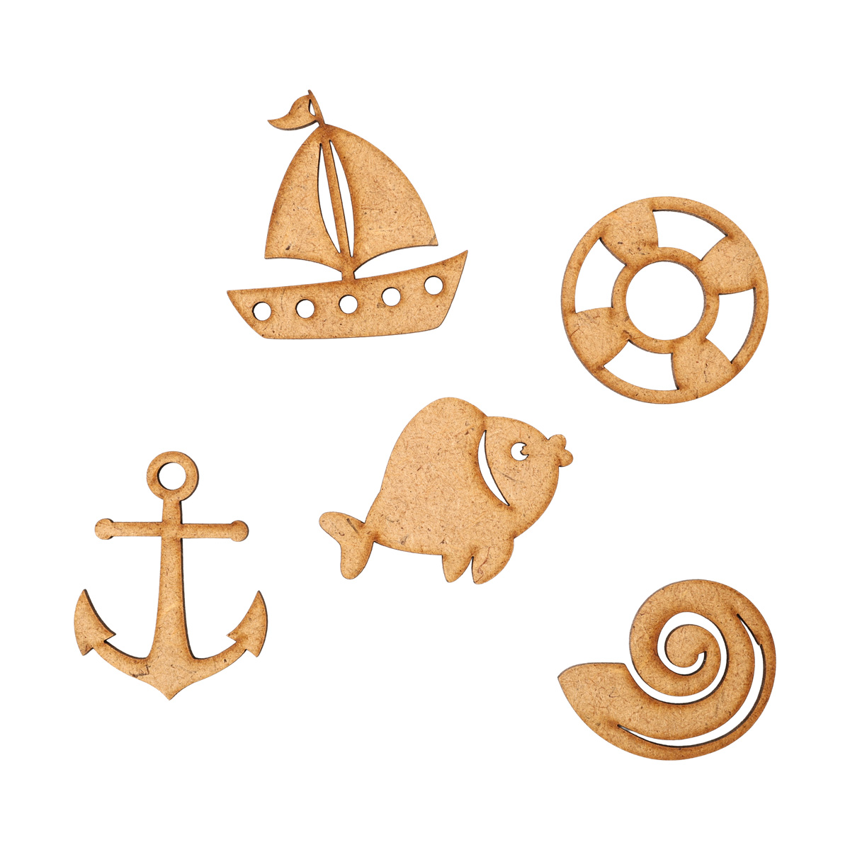 Заготівка дерев’яна Набір чіпбордів "Море" (5 шт), Ч122