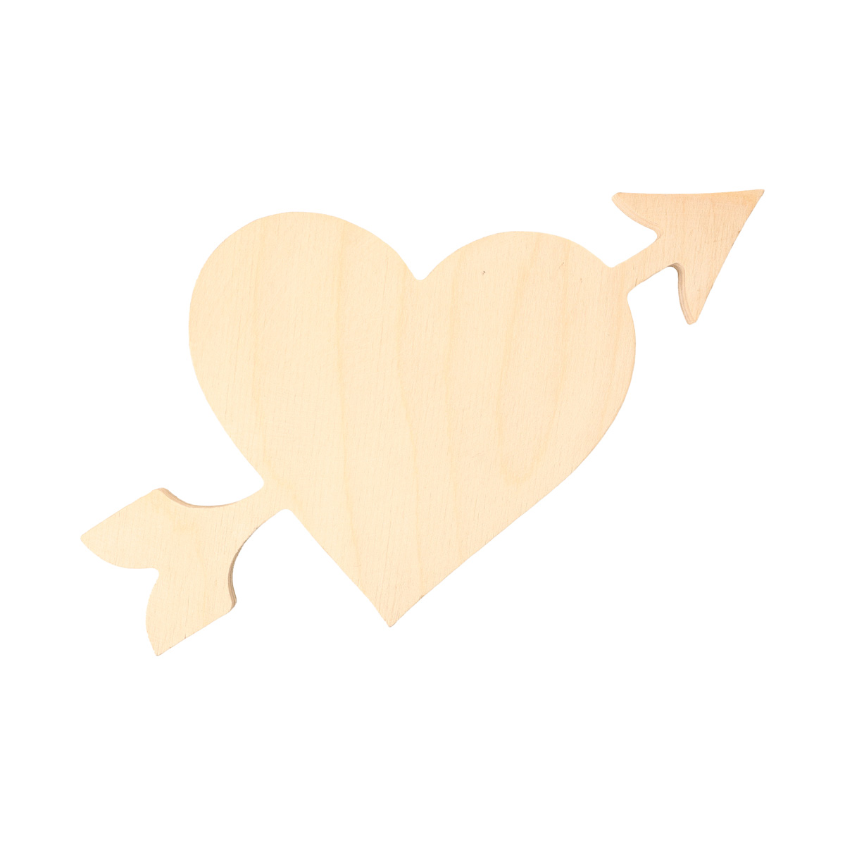 Заготівка дерев’яна "Серце зі стрілою", 0084