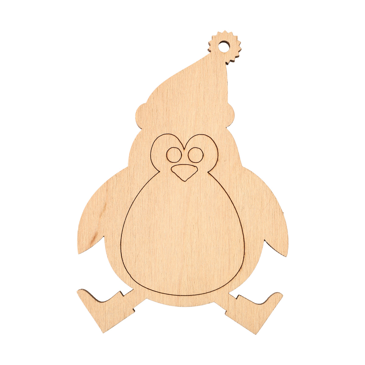 Заготівка дерев’яна Пінгвін в шапці 110*76 см, 702974