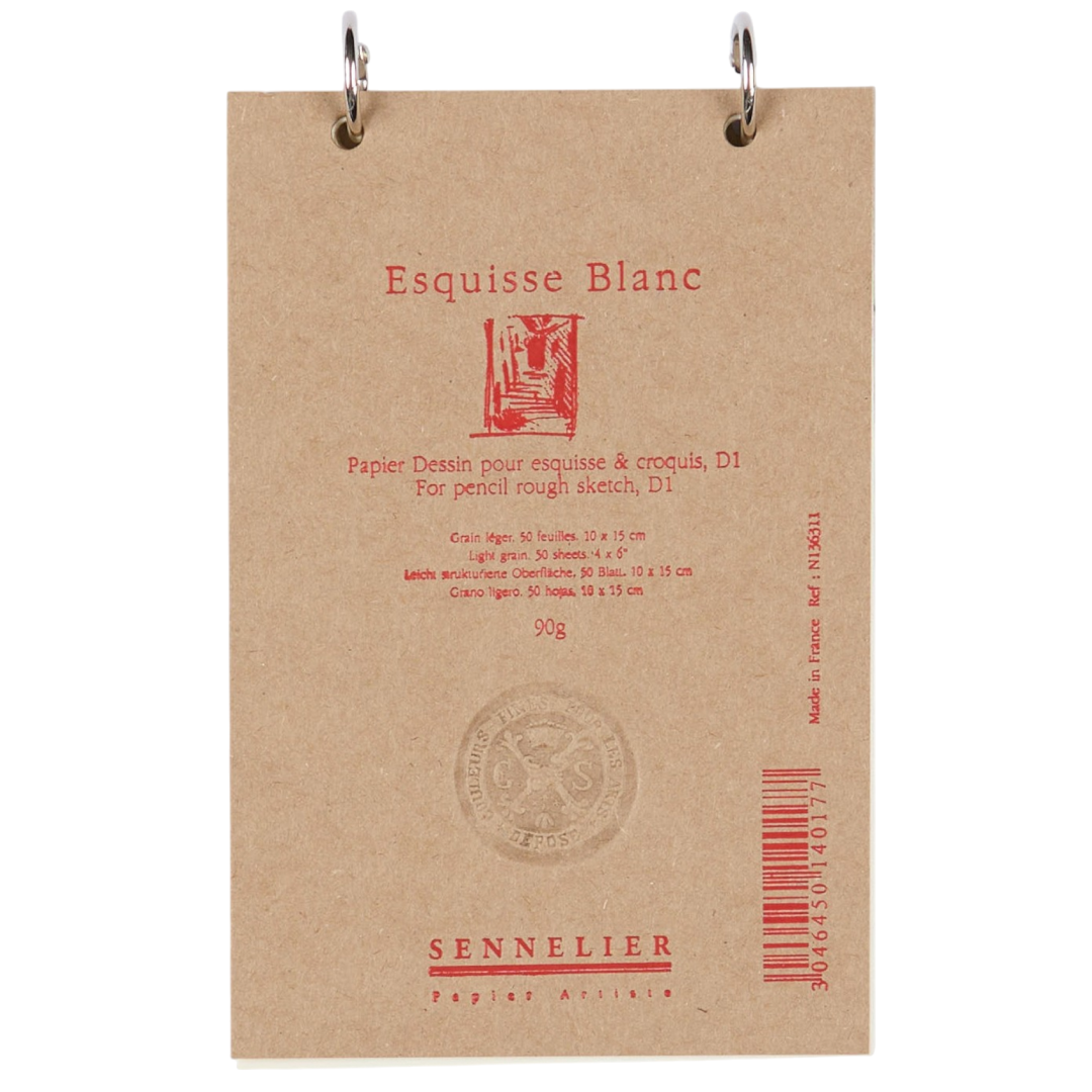 Скетчбук для ескізів на металевих кільцях Esquisse "Sennelier" 50 арк., 90 г/м, 10*15 см, N136311