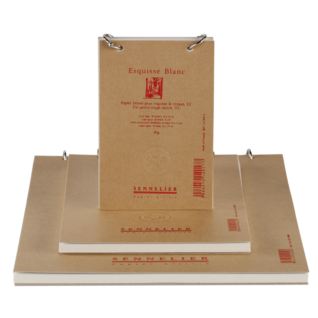 Скетчбук для ескізів на металевих кільцях Esquisse "Sennelier" 50 арк., 90 г/м, 16*24 см, N136307 1