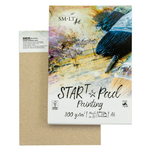 Склейка STAR T (mixed media), А6 (10,5*14,8 см), 300 г/м2, 20 арк., Smiltainis