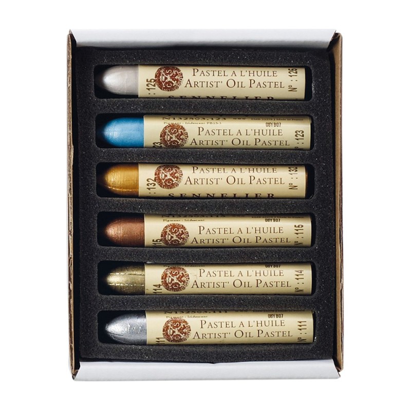 Набір олійної пастелі "Sennelier" Iridescence, 6 кол., картон, N132519.61 1