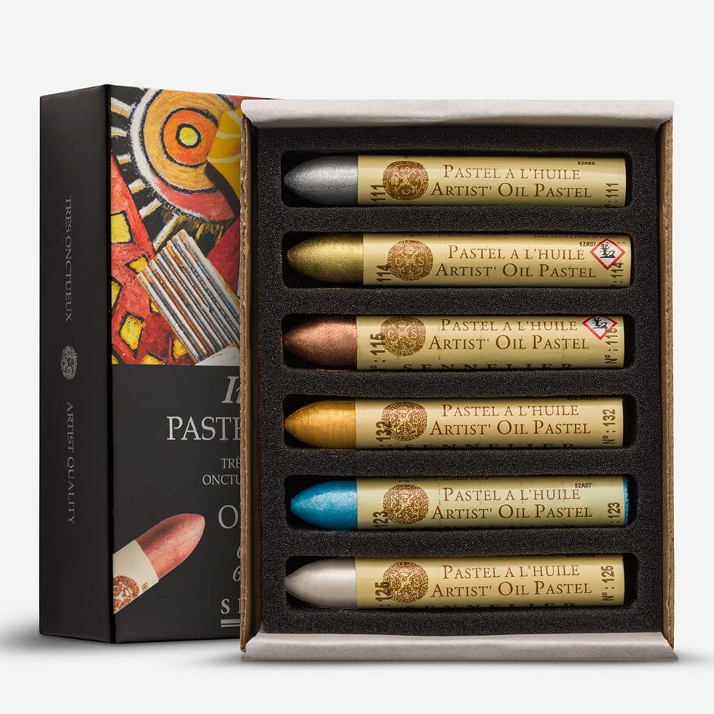 Набір олійної пастелі "Sennelier" Iridescence, 6 кол., картон, N132519.61 4