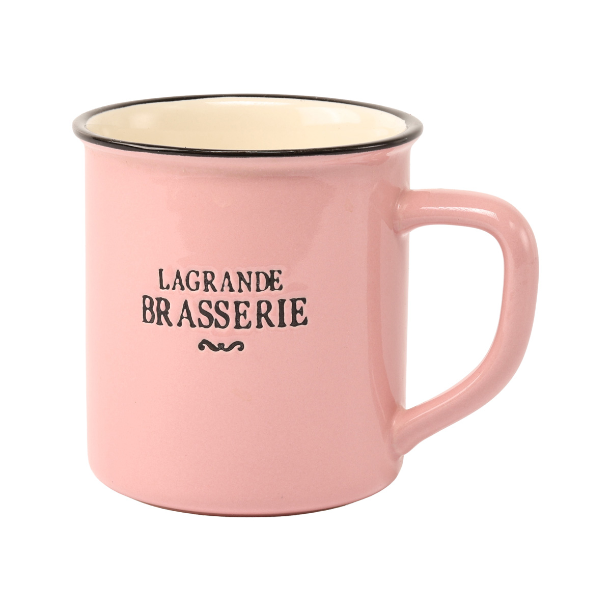 Керамическая чашка "La Grande Brasserie", розовая, 400 мл