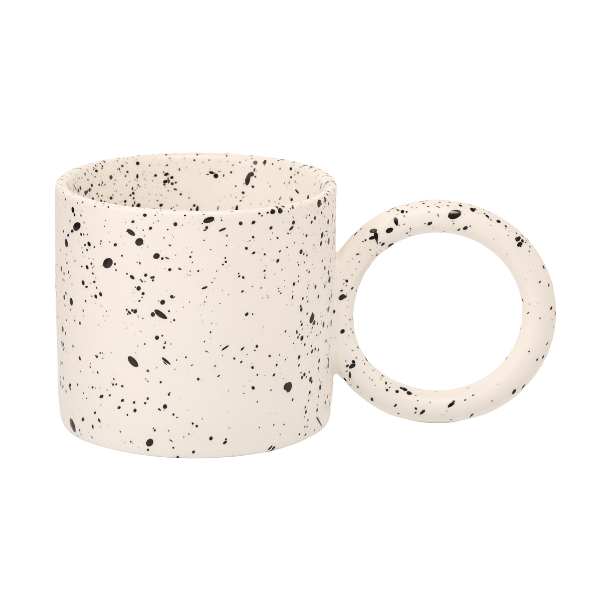 Керамическая чашка для кофе "Inzllo", белая в точку, 310 мл