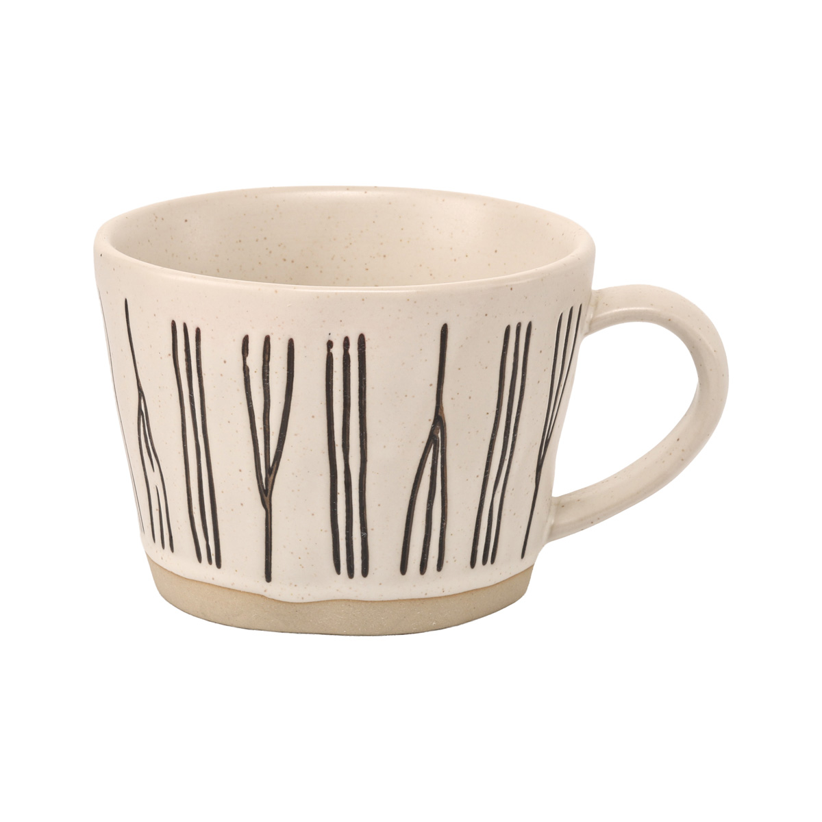 Керамическая чашка для кофе, белая с узором, 350 мл