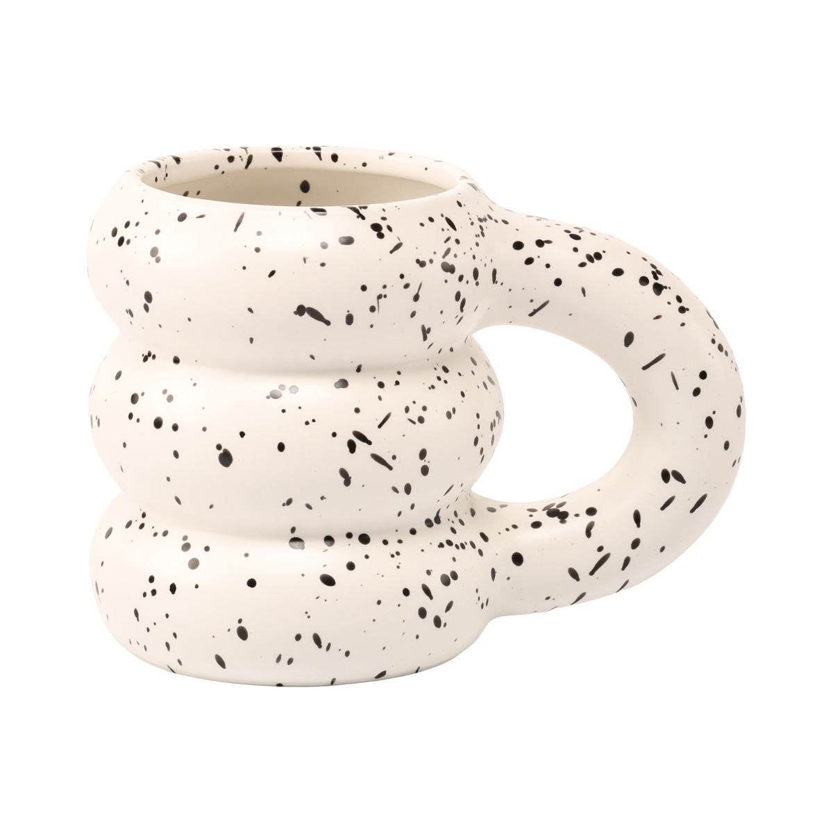 Скандинавская чашка для кофе, белая в точку, 300 мл