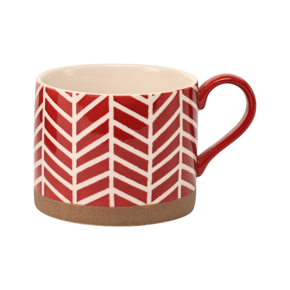 Скандинавська чашка для кави, червоно-біла, 450 мл