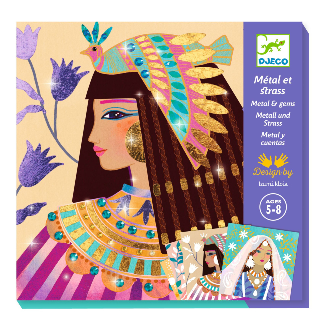 Набор для творчества аппликация с фольгой "Драгоценные украшения" DJECO, DJ09527