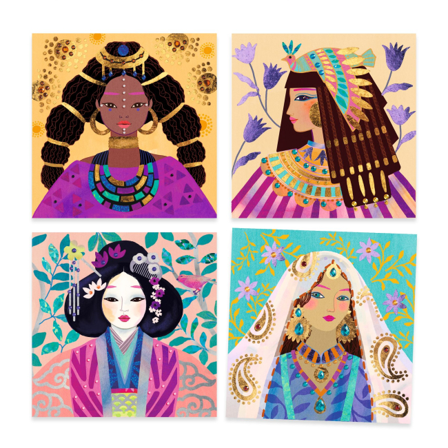 Набор для творчества аппликация с фольгой "Драгоценные украшения" DJECO, DJ09527 2