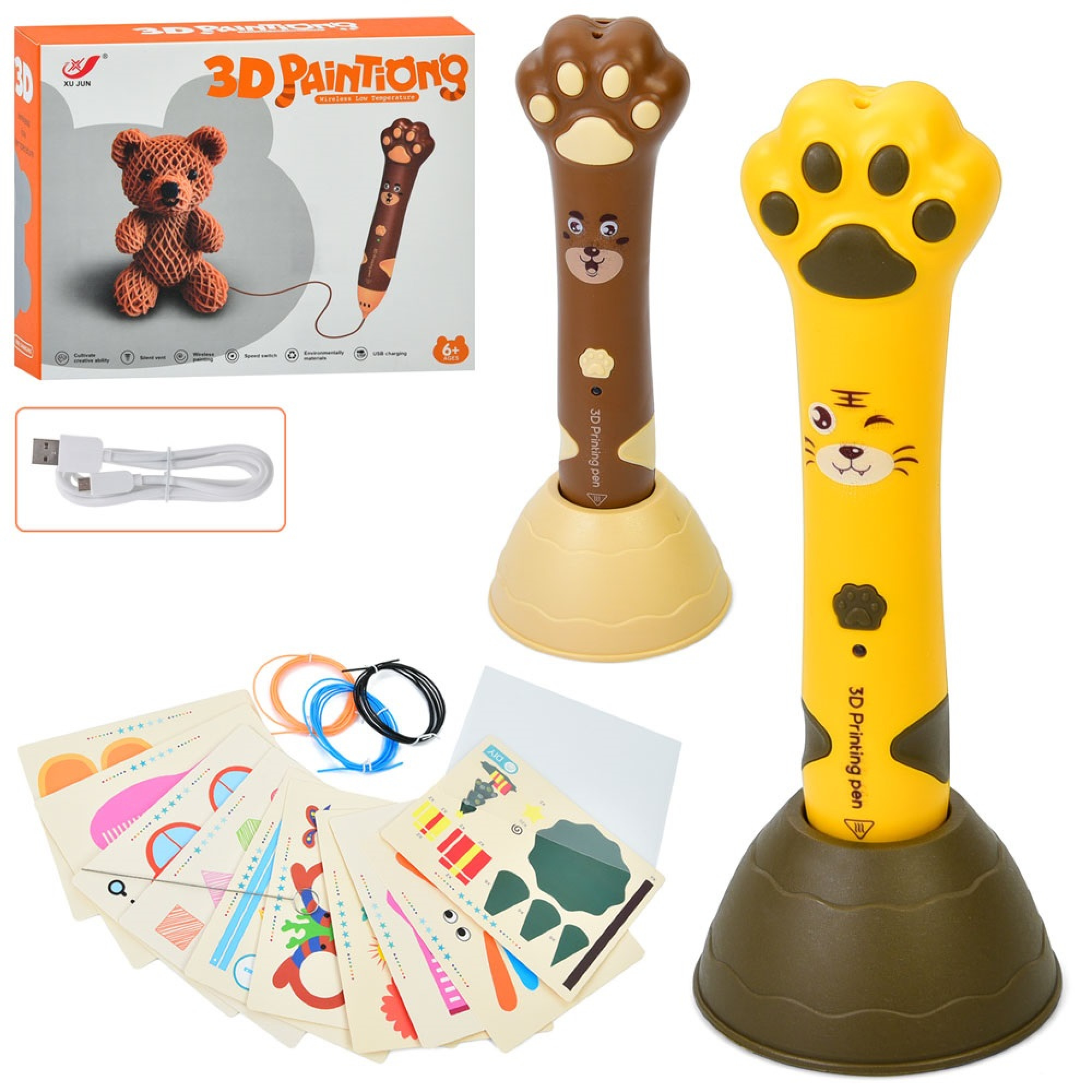 Ручка 3D, 2 цвета микс, XJ01-4