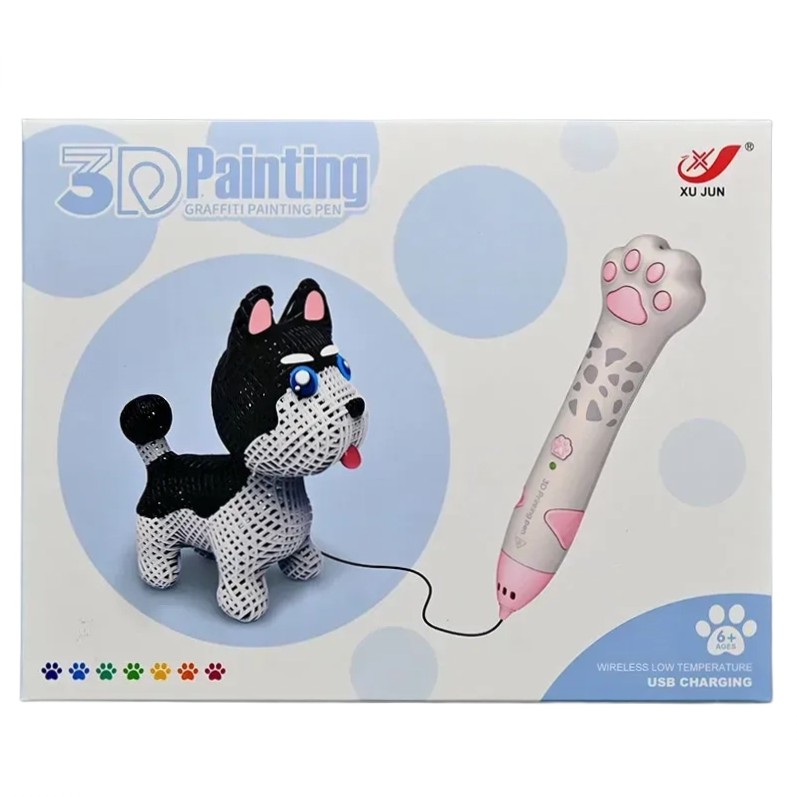 Ручка 3D,3 цвета микс, XJ01-2