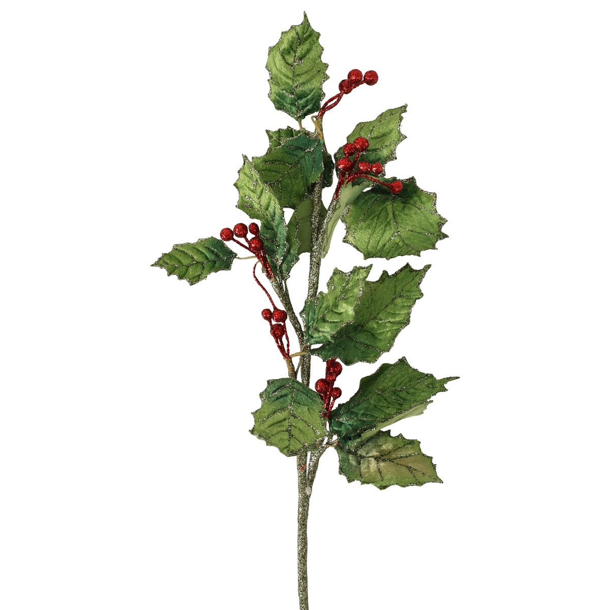 Декор новорічний Гілочка остролиста з ягодами 63,5 см, червоно-зелена, KC BR 17-817463 GOODWILL 1