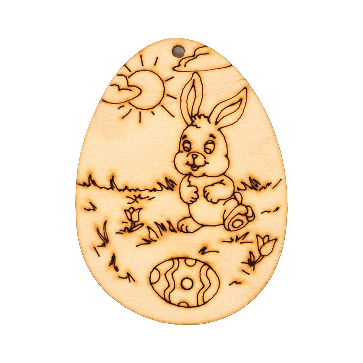 Заготовка деревянная "Пасхальное яйцо №10" підвіс, P022-1