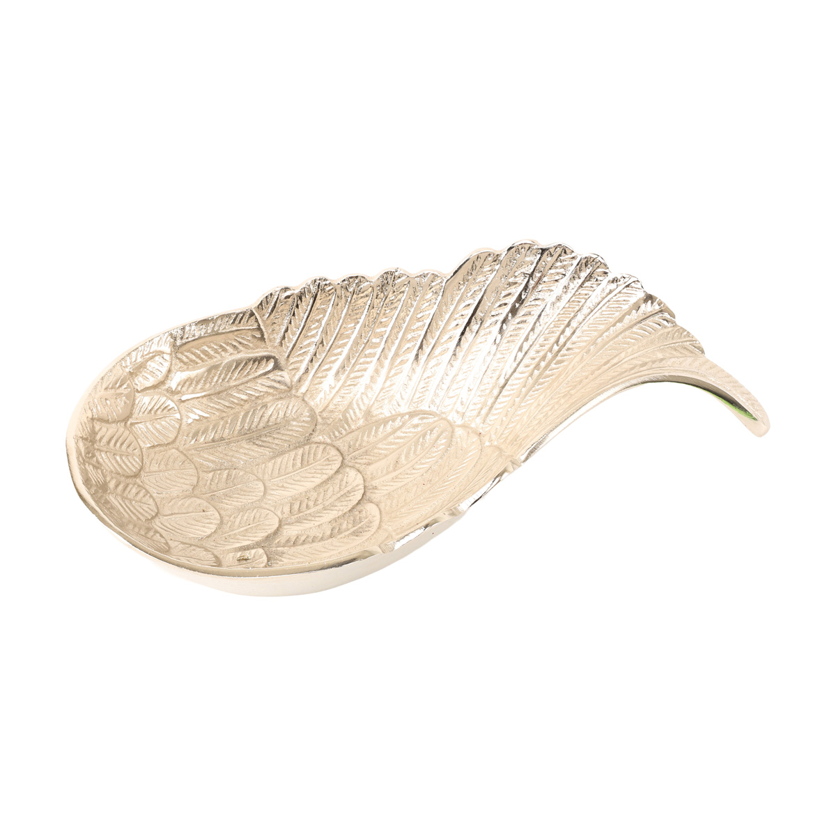 Пиала декоративная алюминиевая Крылья ангела "Wings" 37*19 см/h=9 см, серебристый, 9709206/2013360