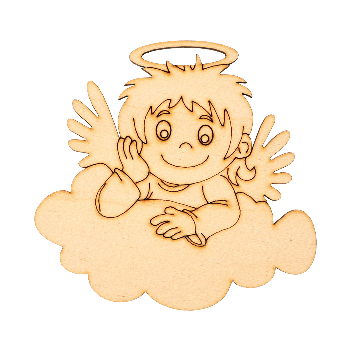 Заготовка деревянная "Ангел на облак", VD049