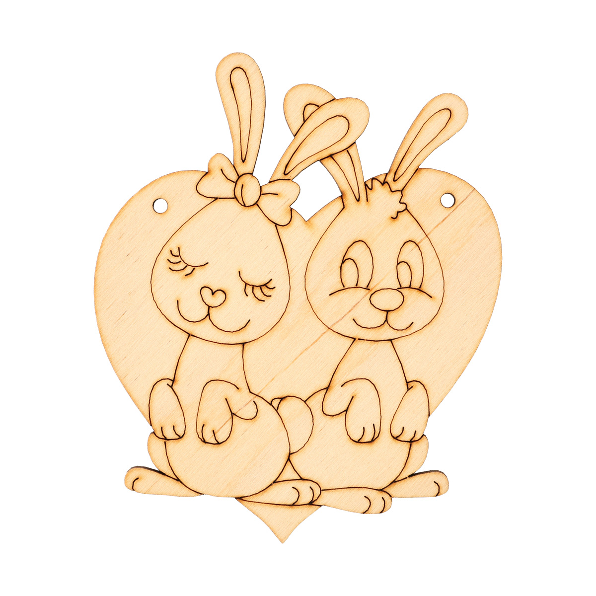 Заготовка деревянная "Я твой зайчик" подвес, VD042-1