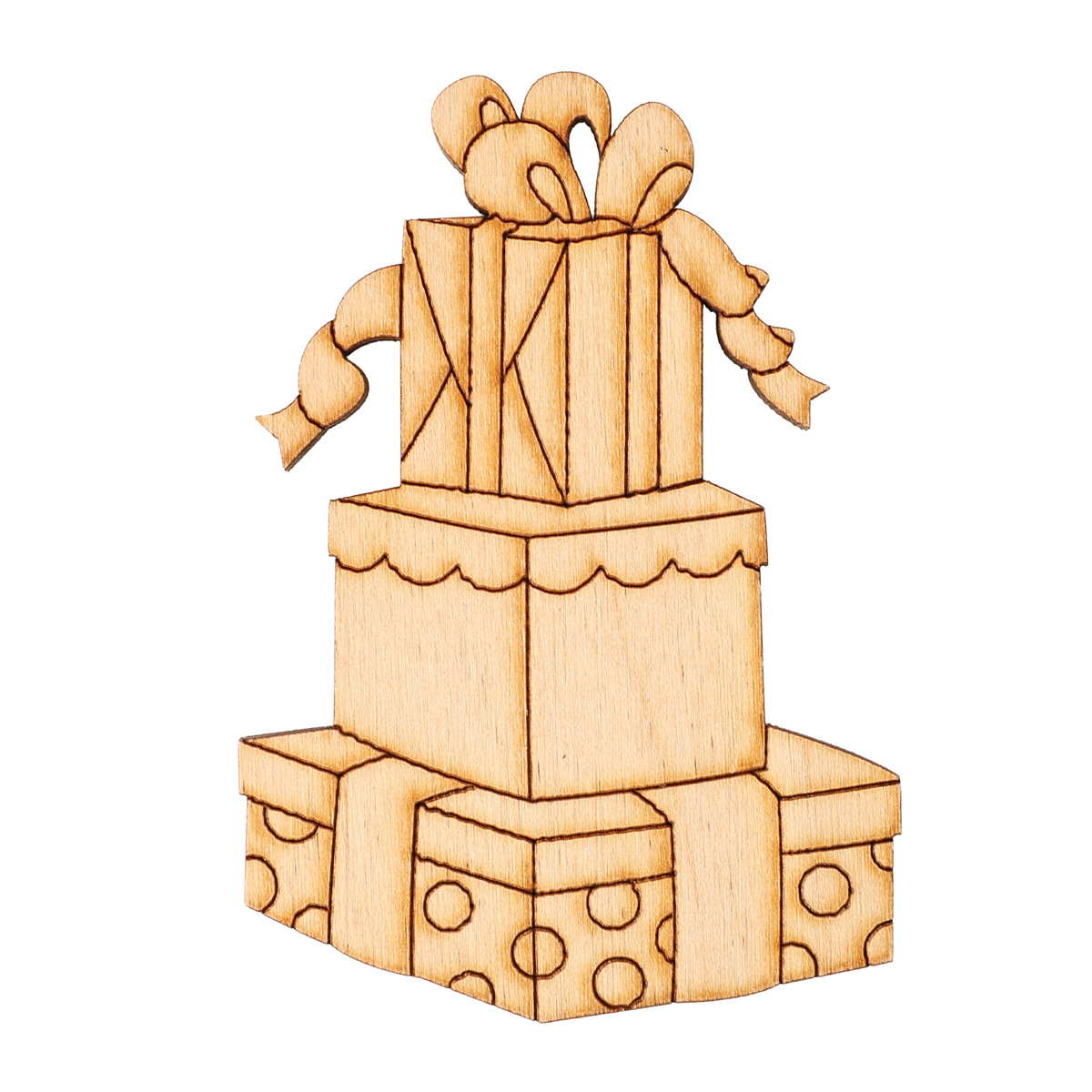 Заготівка дерев’яна Ялинкова іграшка №4, в асортименті