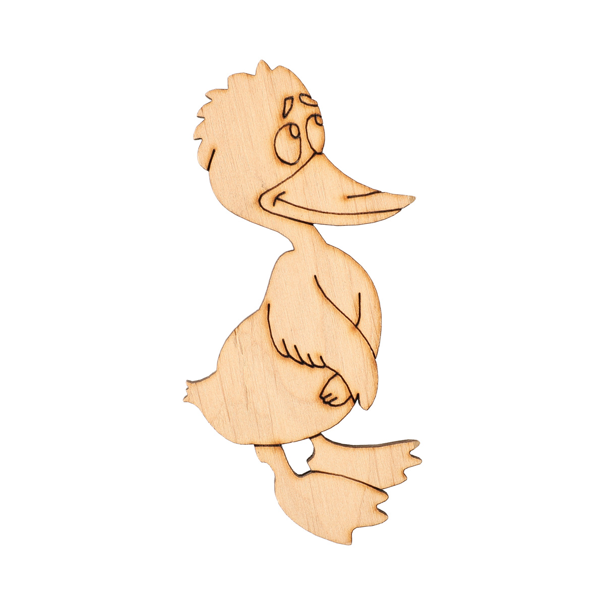 Заготовка магнита деревянная "Застенчивый утенок", 60*95 мм, LK059