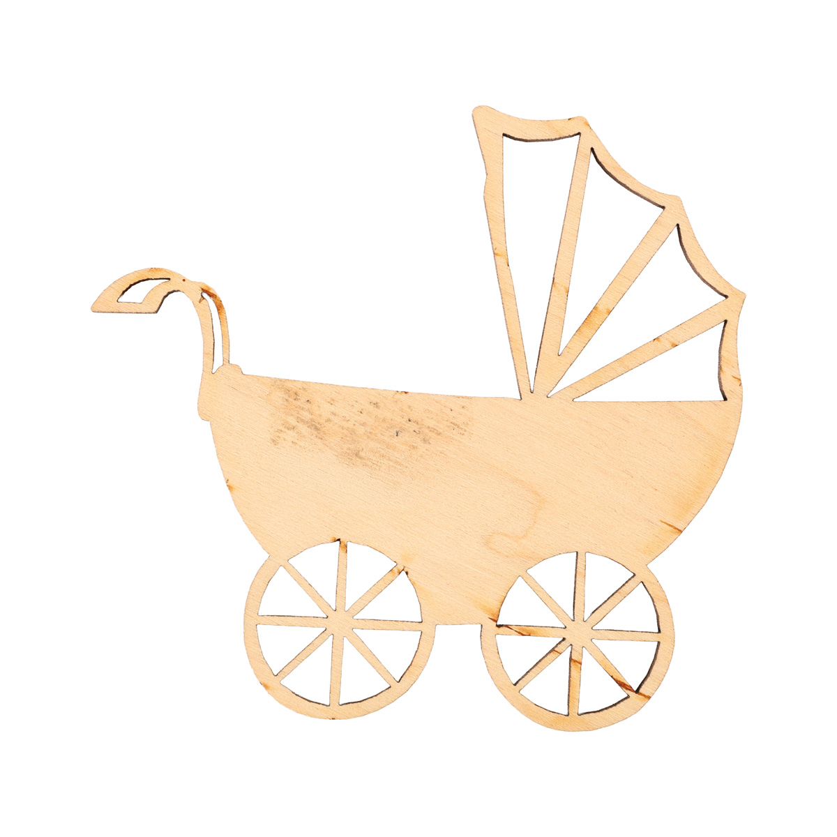 Заготовка магнита деревянная "Коляска - 2", DP046