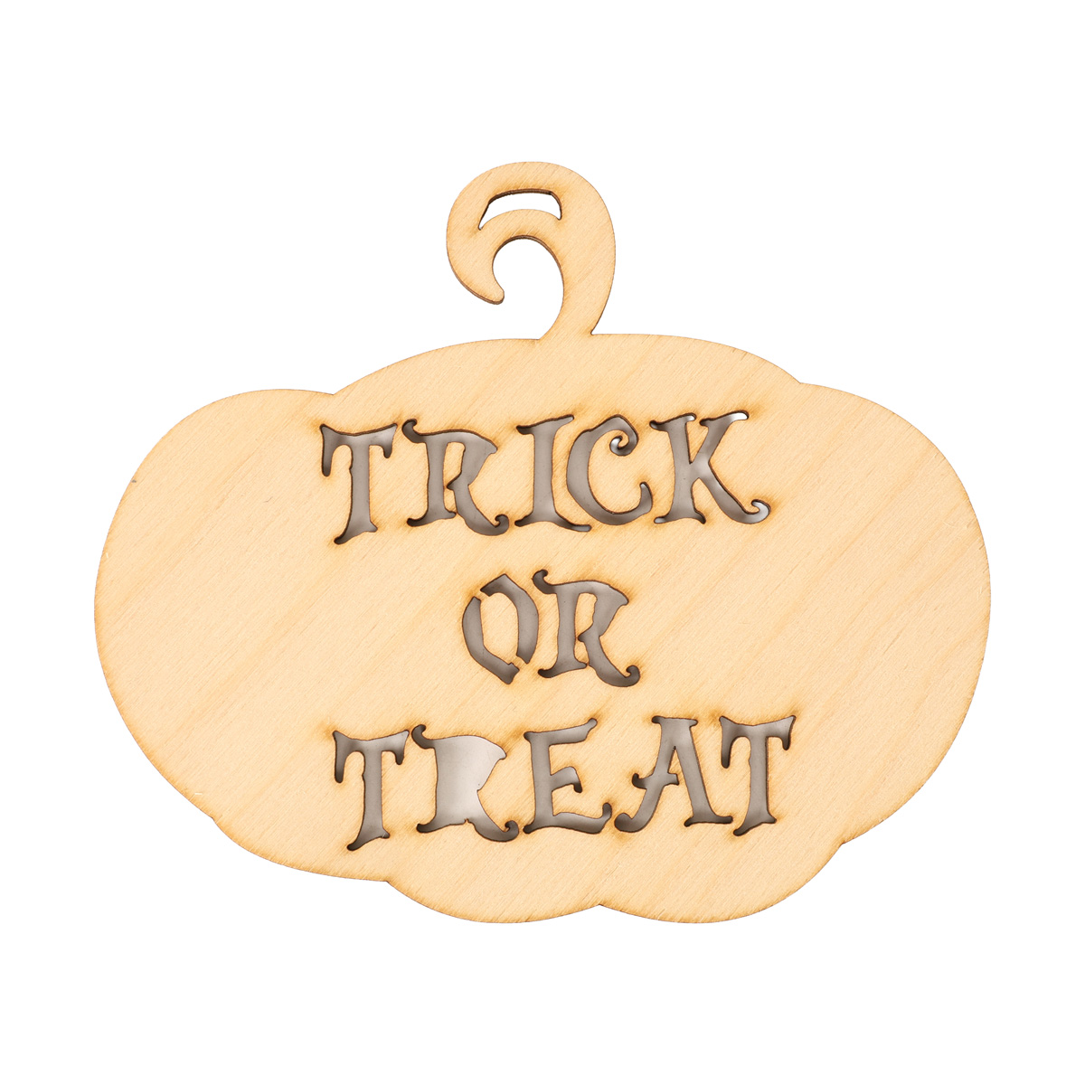 Заготовка деревянная Тыква-подвеска "Trick or Treat", Д87