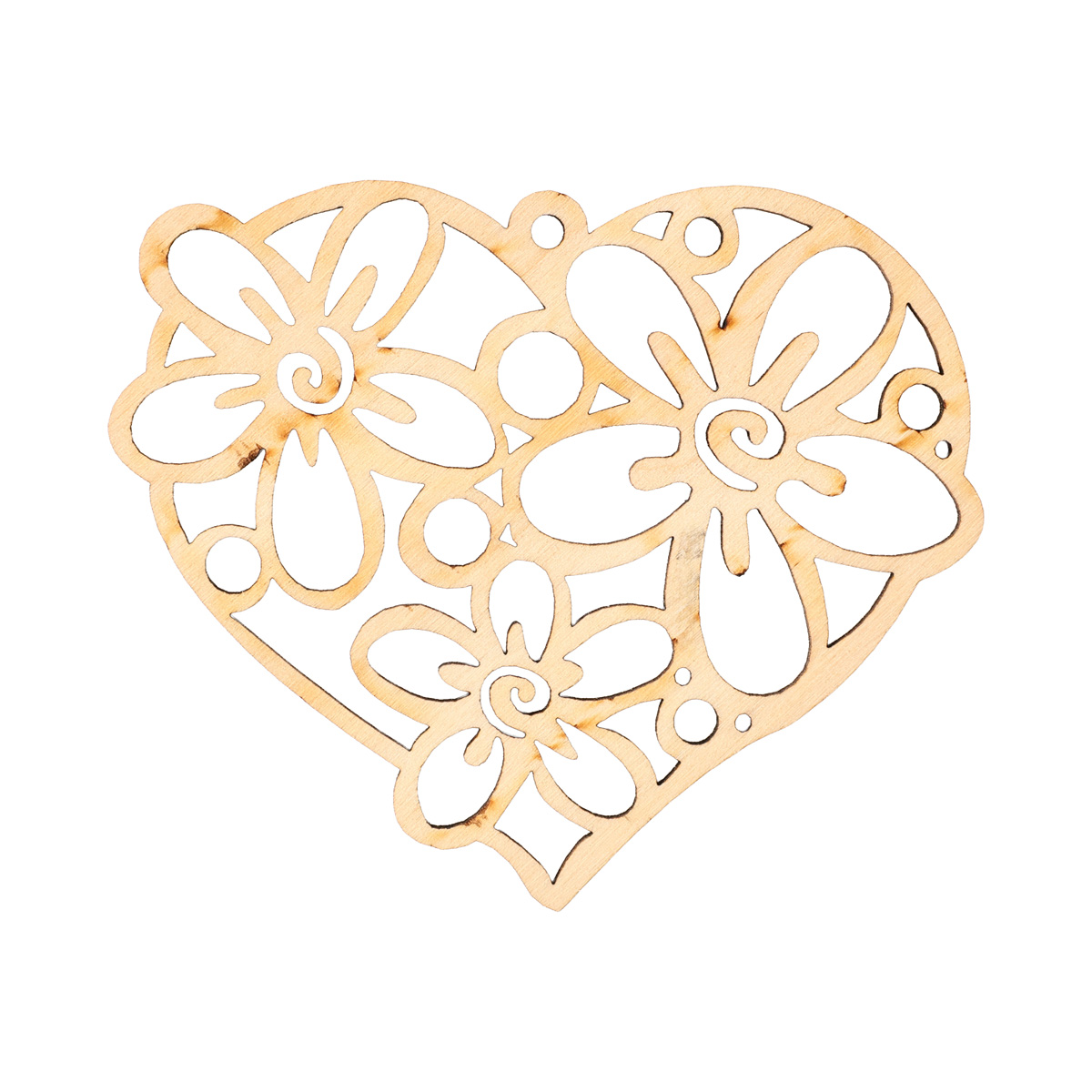 Заготовка деревянная "Сердце резное-3" подвес, VD032