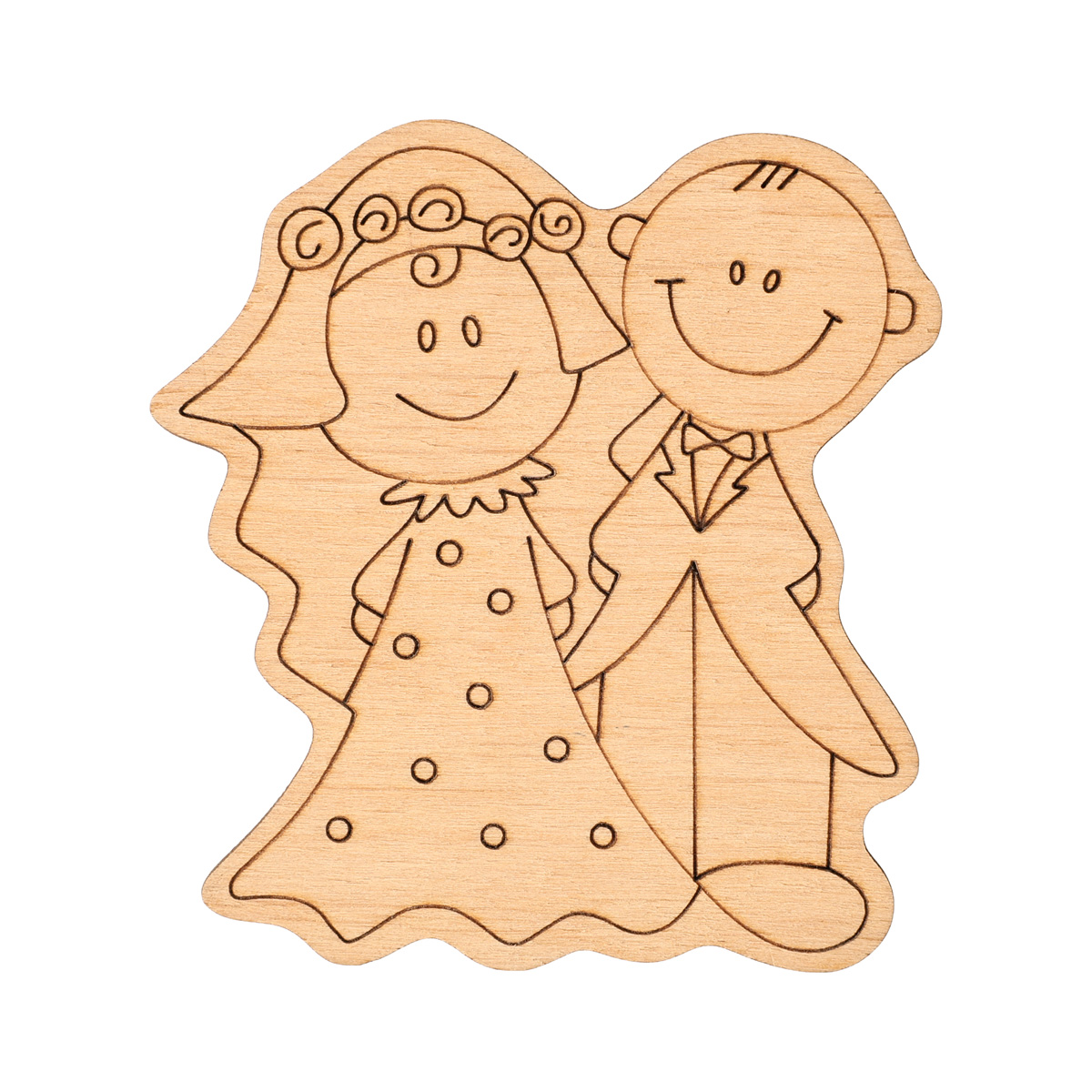 Заготовка деревянная Свадебная пара №4, 2-038