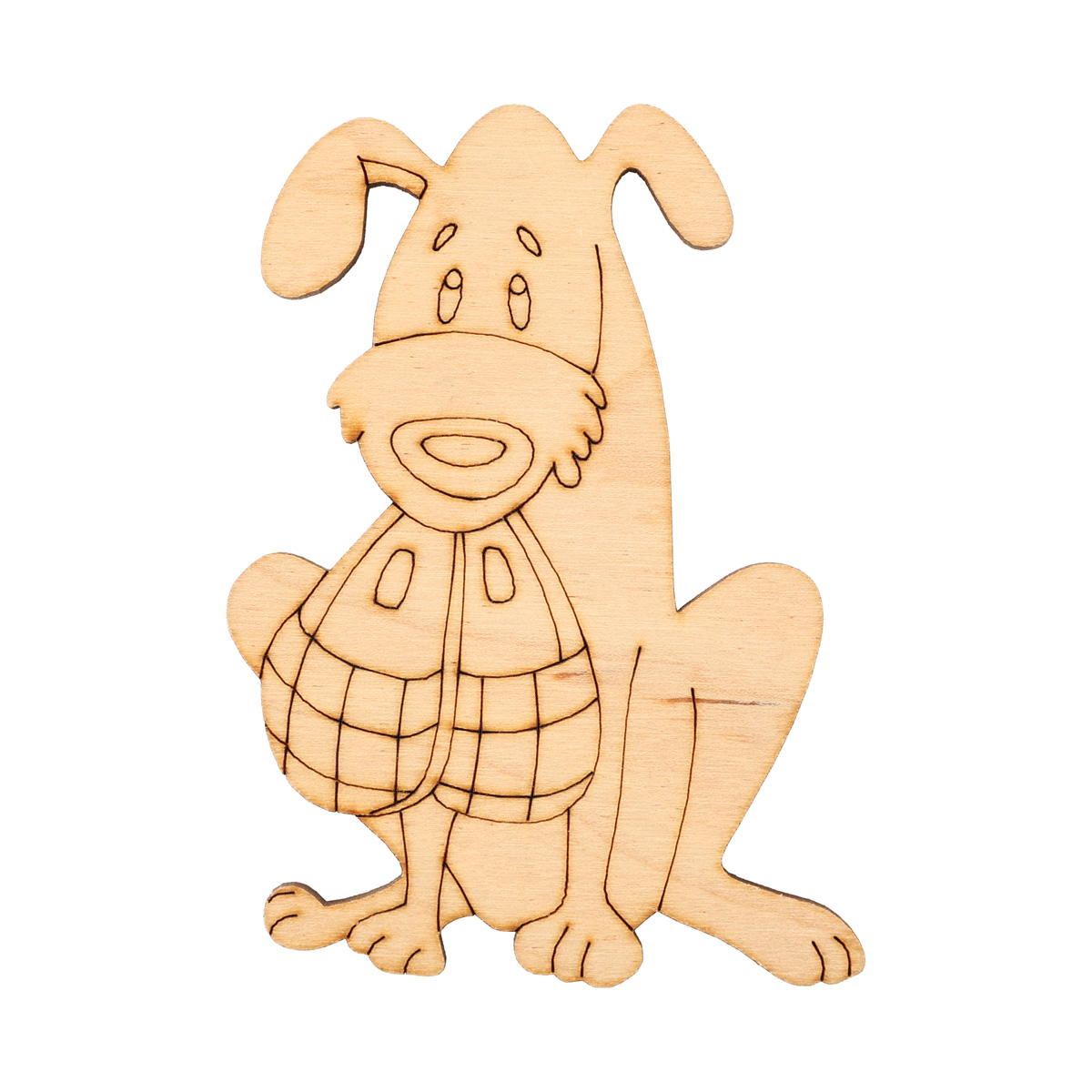 Заготовка магнита деревянная "Жду" 65*90 мм, ZS20-029