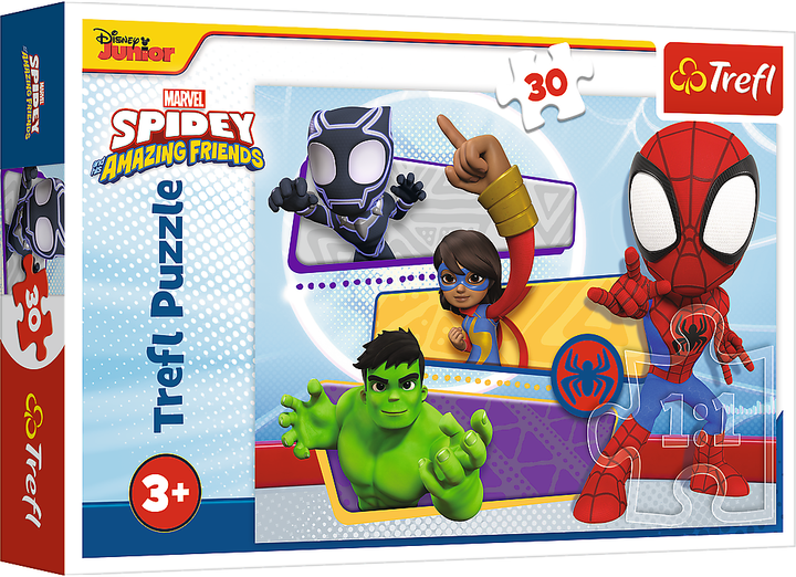 Пазлы "30" - Marvel, Отважный Человек-паук, Trefl, 18322
